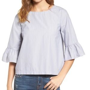 Madewell Stripe Bell Sleeve Top